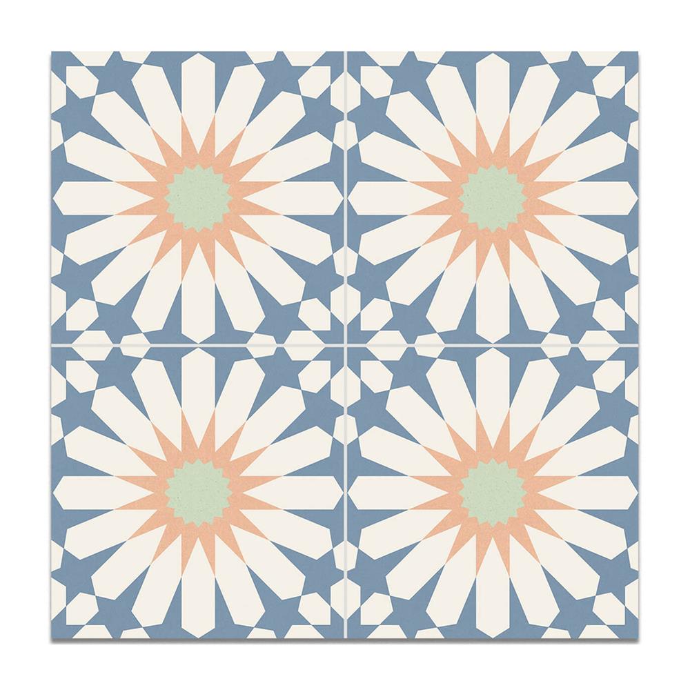 Capri azul blue modern patterned tiles